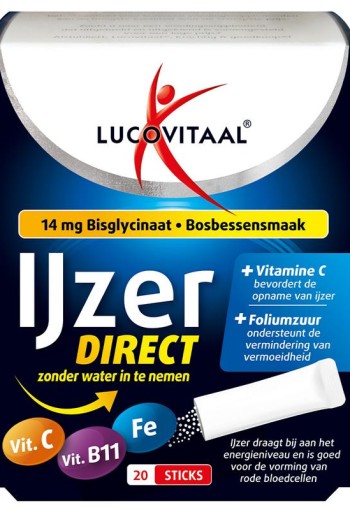 Lucovitaal IJzer bisglycinaat bosbes (20 Sachets)