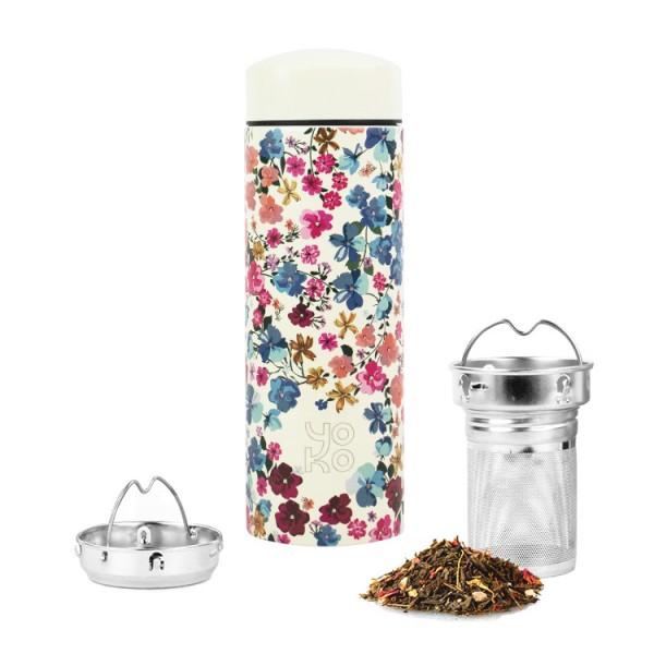 Yoko Drinkfles Giverny & theefilter isotherm 350ml (1 Stuks)