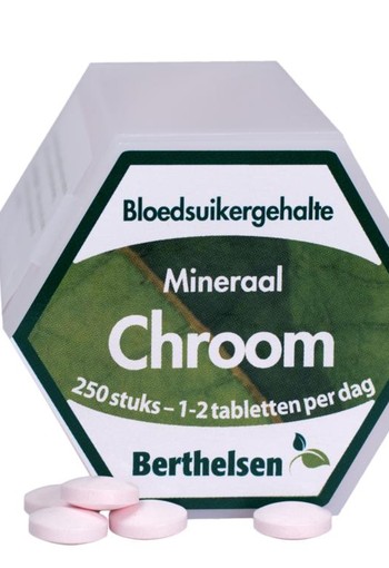 Berthelsen Chroom picolinaat 62,5 mcg (250 Tabletten)