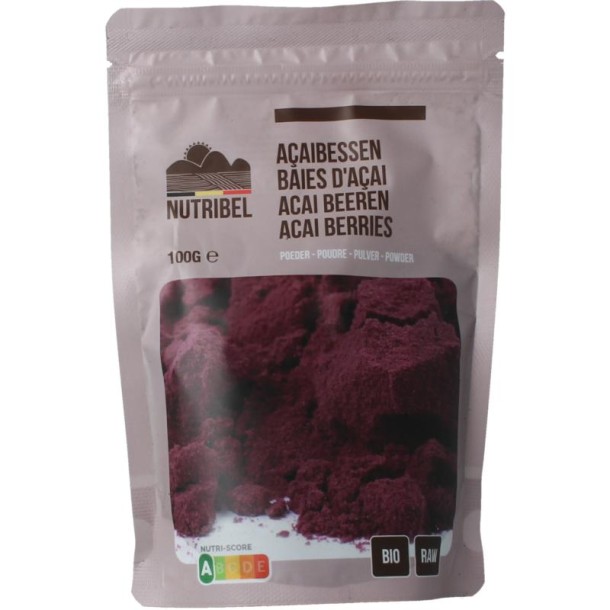 Nutribel Acaibes poeder raw bio (100 Gram)