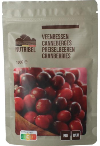 Nutribel Veenbessen raw bio (100 Gram)