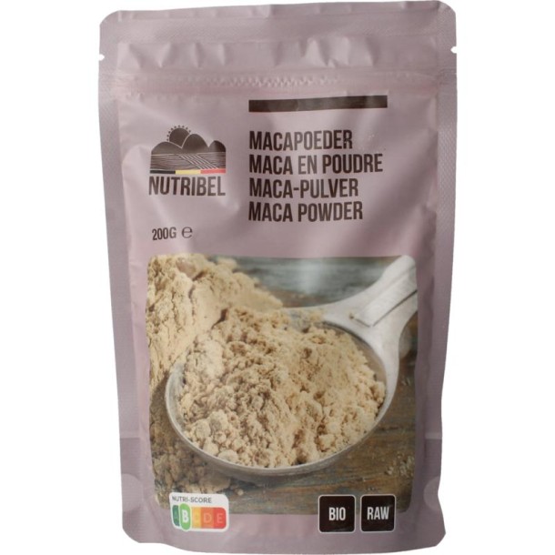 Nutribel Maca poeder raw bio (200 Gram)