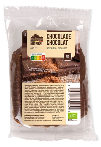 Nutribel Chocoladekoek bio (45 Gram)