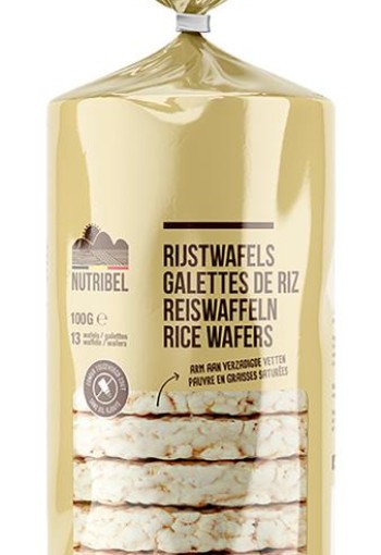 Nutribel Rijstwafels zonder zout glutenvrij bio (100 Gram)