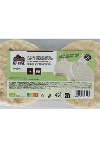 Nutribel Rijstwafels yoghurt coat bio (100 Gram)