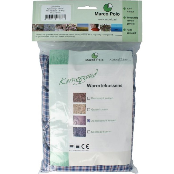 Marco Polo Aalbessenpitkussen 19 x 60cm (1 Stuks)