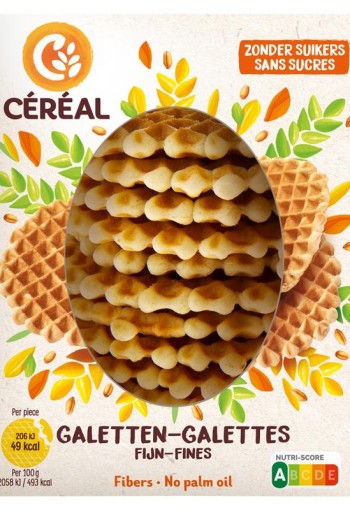 Cereal Galetten fijn zonder suikers (150 Gram)