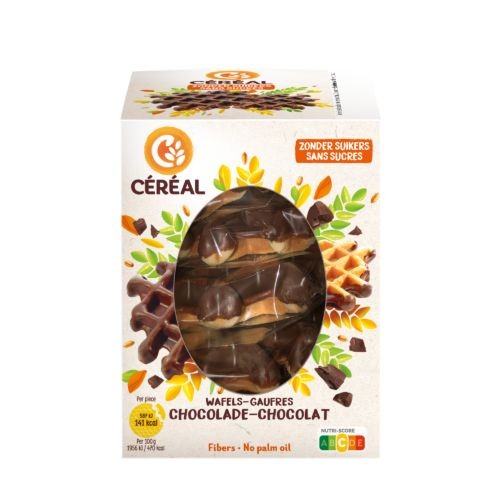 Cereal Chocoladewafels zacht zonder suikers (150 Gram)