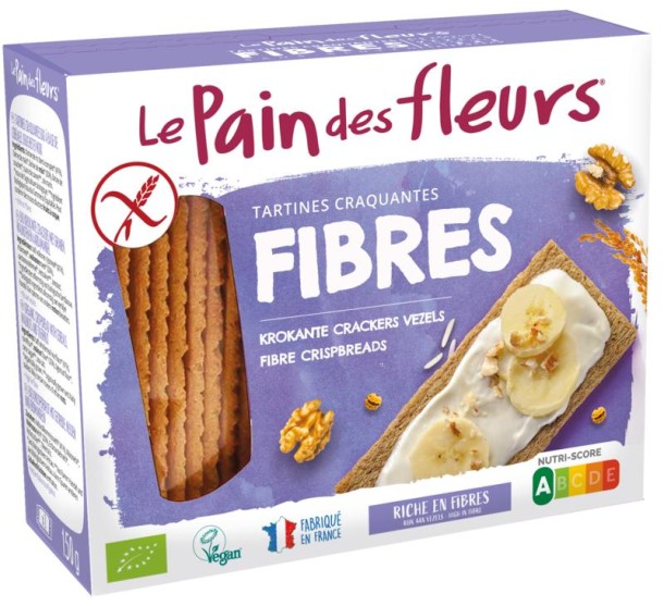 Pain Des Fleurs Krokante crackers vezels glutenvrij bio (150 Gram)