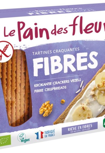 Pain Des Fleurs Krokante crackers vezels glutenvrij bio (150 Gram)