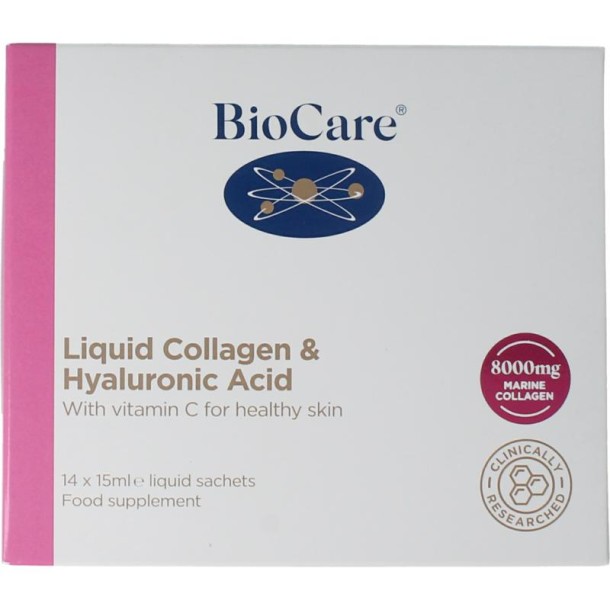 BioCare Collageen & hyaluron vloeibaar 14 x 15ml (1 Set)