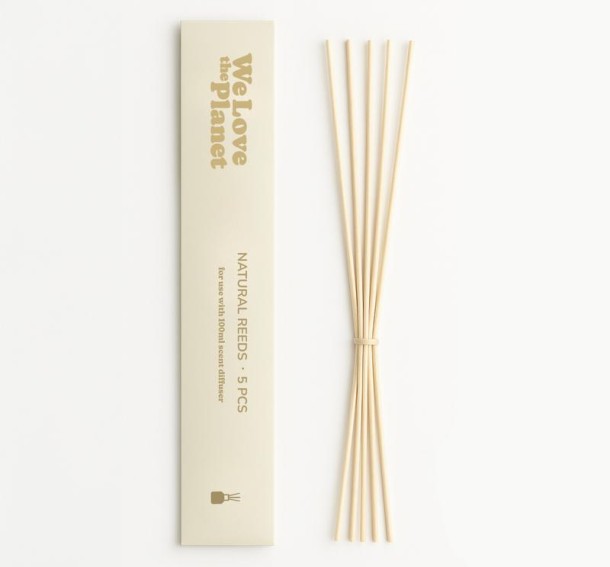 We Love The Planet Natural reeds geurstokjes voor 100ml diffuser (5 Stuks)