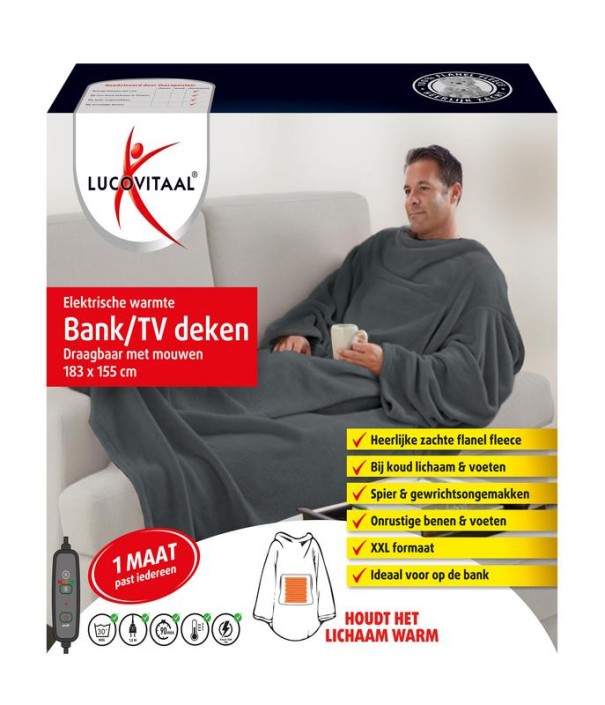 Lucovitaal Electrische warmte bank/TV deken (1 paar)
