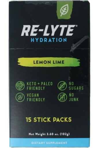 Re-Lyte Hydration drankmix citroen/limoen stick (15 Stuks)