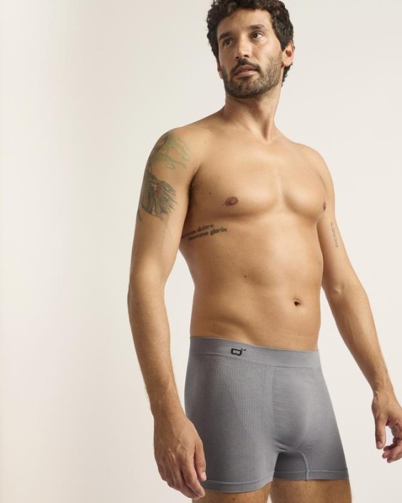 Boody Herenboxer naadloos charcoal L (1 Stuks)