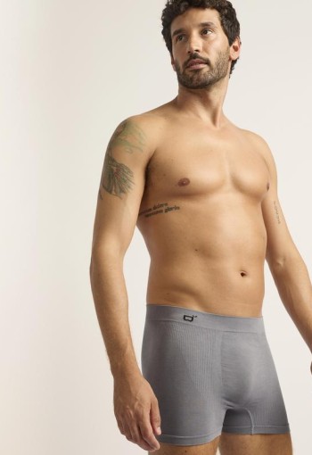 Boody Herenboxers naadloos charcoal S (1 Stuks)
