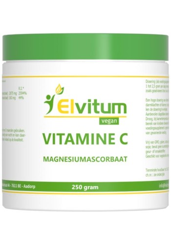 Elvitum Vitamine C poeder magnesiumsorbaat (250 Gram)