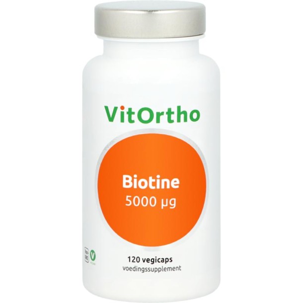 VitOrtho Biotine 5000mcg (120 Vegetarische capsules)