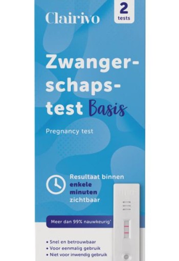 Clairivo Zwangerschapstest cassette (2 Stuks)