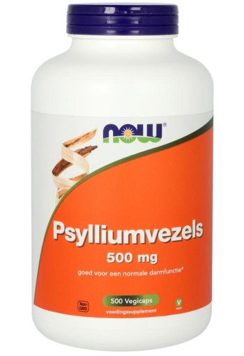 NOW Psylliumvezels 500mg (500 Vegetarische capsules)