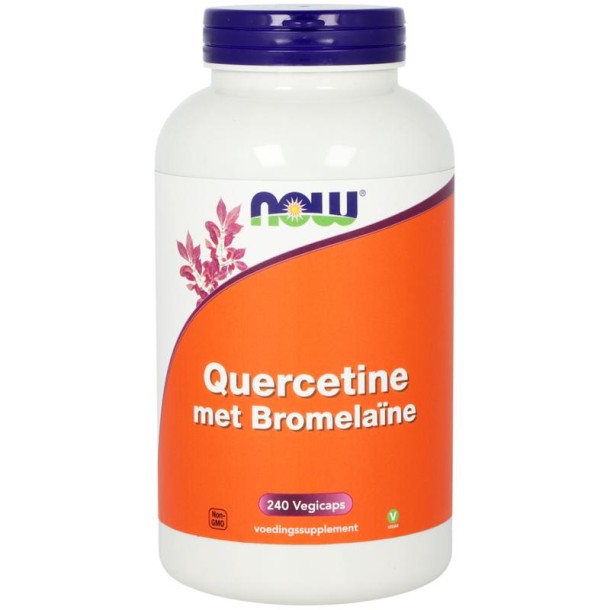 NOW Quercetine met bromelaine (240 Vegetarische capsules)