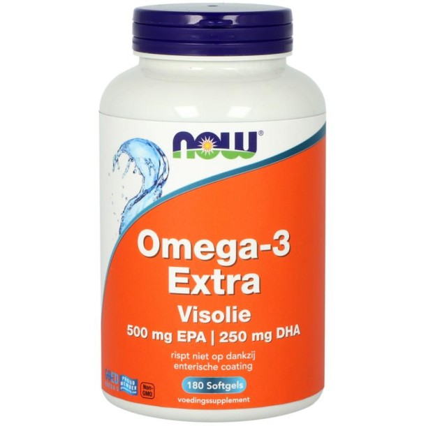 NOW Omega 3 extra visolie 500mg (180 Softgels)