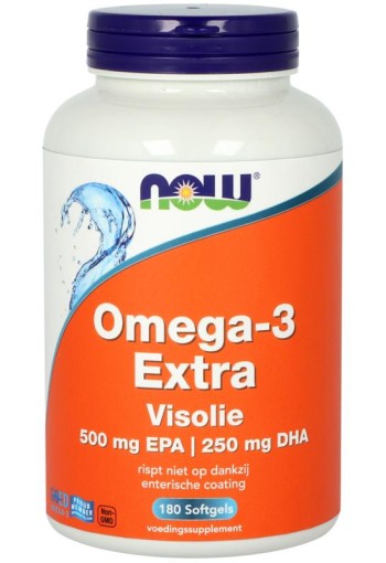 NOW Omega 3 extra visolie 500mg (180 Softgels)