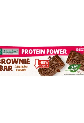 Damhert Protein brownie bar glutenvrij (55 Gram)