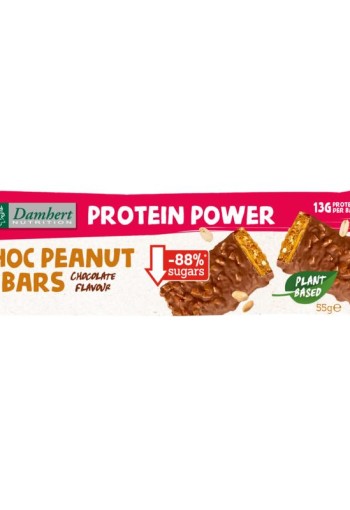 Damhert Protein peanut/choco bar glutenvrij (55 Gram)