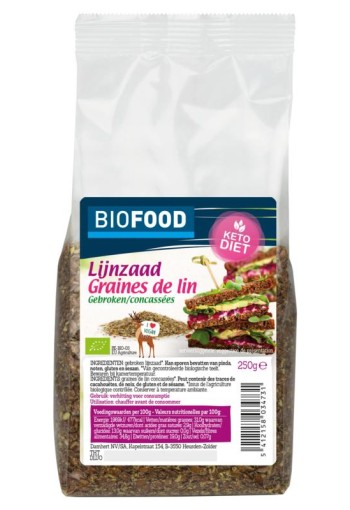 Biofood Lijnzaad gebroken bio (250 Gram)