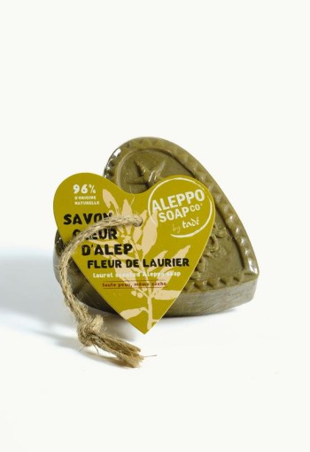 Aleppo Soap Co Savon d'Alep hart fleur de laurier met touw (150 Gram)