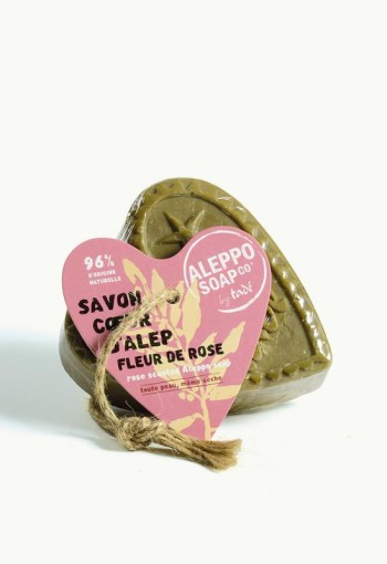 Aleppo Soap Co Savon d'Alep hart fleur de rose met touw (150 Gram)