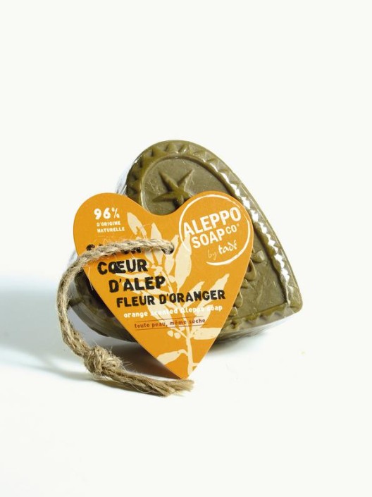 Aleppo Soap Co Savon d'Alep hart fleur de oranger met touw (150 Gram)