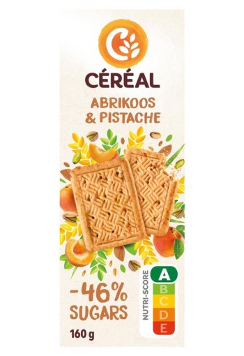 Cereal Koekjes abrikoos-pistache minder suikers (160 Gram)
