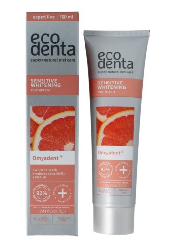 Ecodenta Tandpasta sensitive whitening expert line (100 Milliliter)