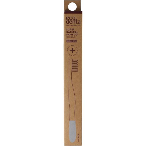 Ecodenta Tandenborstel bamboo medium (1 Stuks)