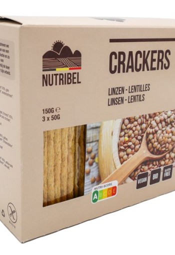 Nutribel Crackers linzen bio (150 Gram)