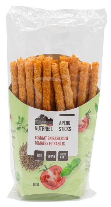 Nutribel Apero stick tomaat basilicum bio (60 Gram)