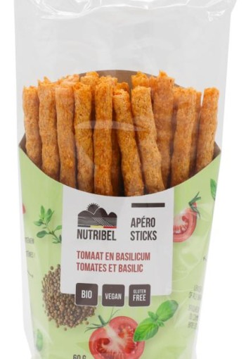 Nutribel Apero stick tomaat basilicum bio (60 Gram)