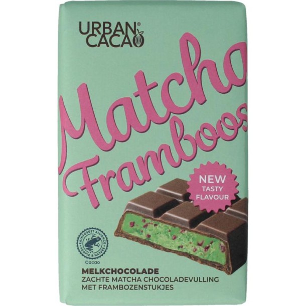 Urban Cacao Matcha framboos (140 Gram)