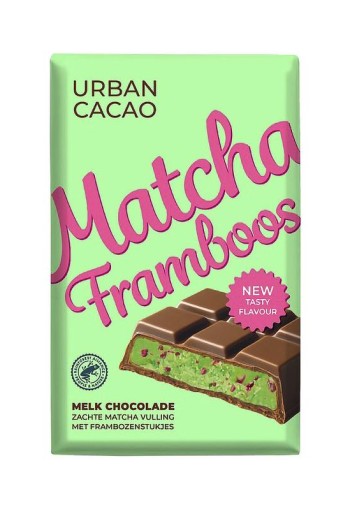 Urban Cacao Matcha framboos (140 Gram)