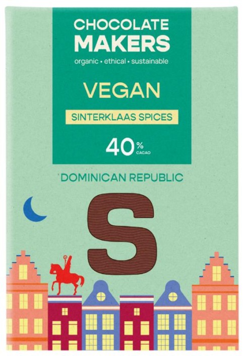 Chocolatemakers Sintletter melk vega bio (100 Gram)