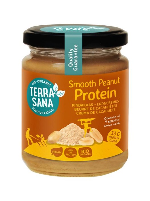TerraSana Proteine pindakaas fijn bio (250 Gram)