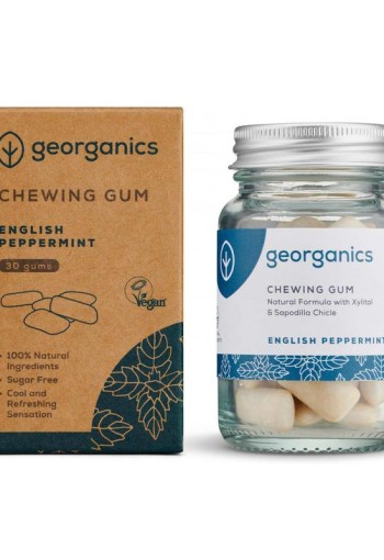 Georganics Chewing gum English peppermint (30 Stuks)