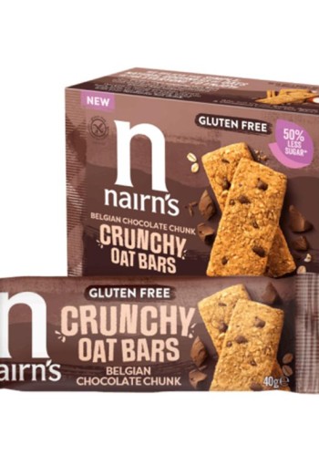 Nairns Crunchy oat bars chocolate Belgian glutenvrij (160 Gram)