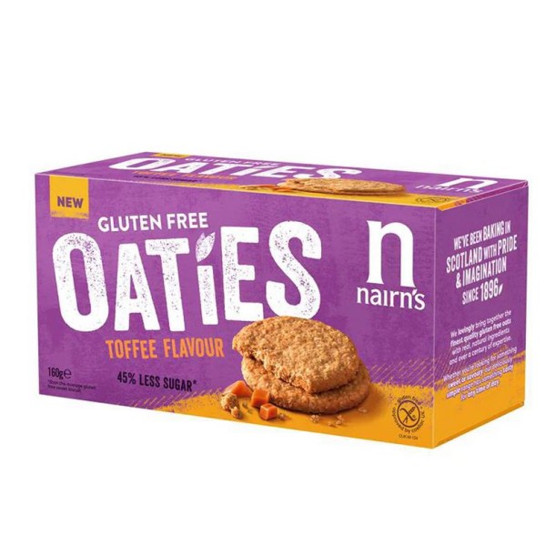 Nairns Oaties toffee glutenvrij (160 Gram)
