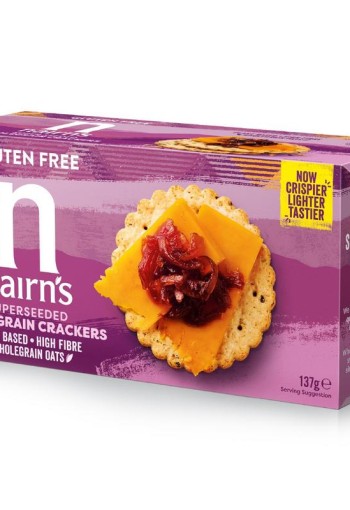 Nairns Volkoren crackers seeded glutenvrij (137 Gram)