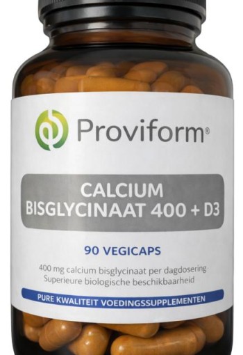 Proviform Calcium bisglycinaat 400 + D3 (90 Vegetarische capsules)