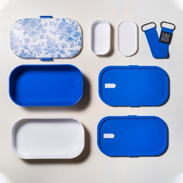 Yoko Lunchbox toile de joy blue 1200ml (1 Stuks)