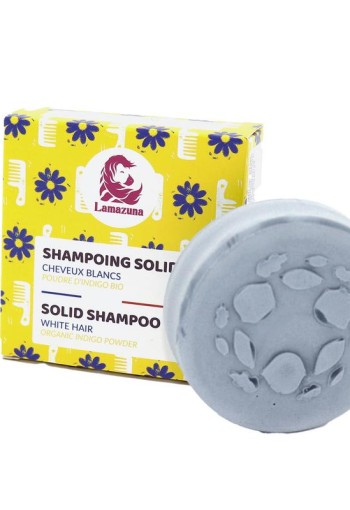 Lamazuna Shampoo bar white hair d'indigo powder (70 Gram)